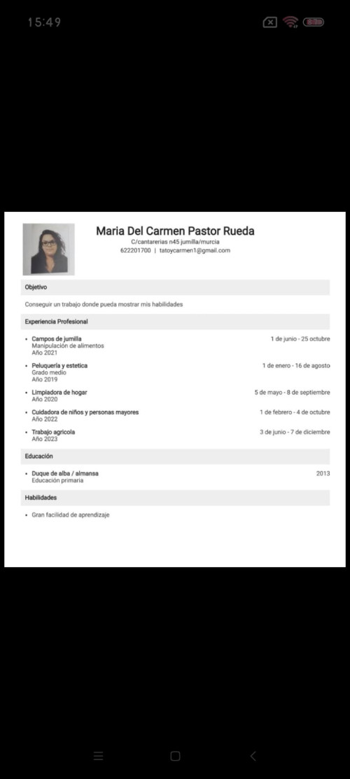 Foto de Carmen Pastor Rueda