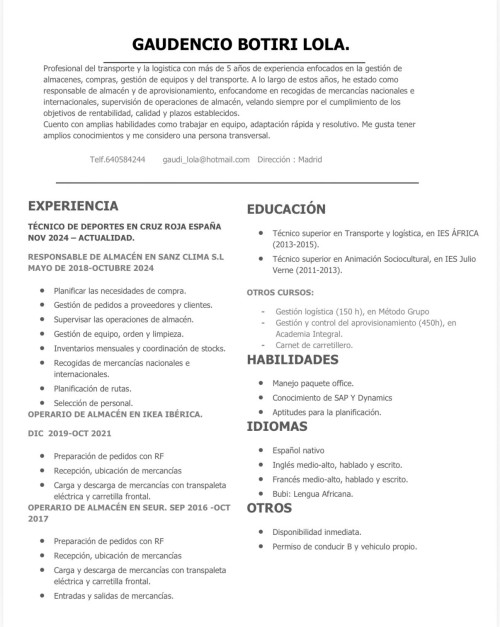 Foto de Gaudencio Botiri Lola