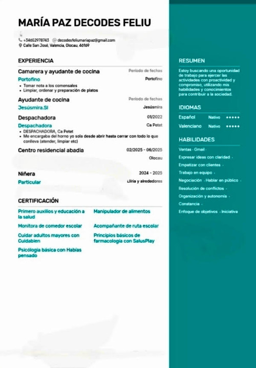 Foto de Maria Paz Decodes Feliu