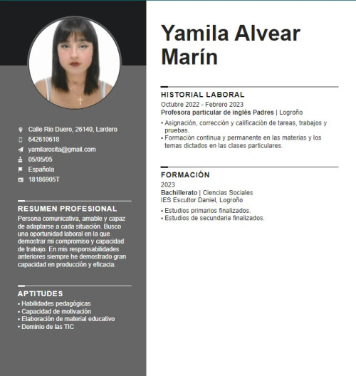 Foto de Yamila Alvear Marín